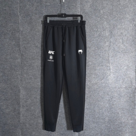 UFC Venum Jogger Sweatpants Mens Black Crypto.com Medium Drawstring Performance - Picture 1 of 16